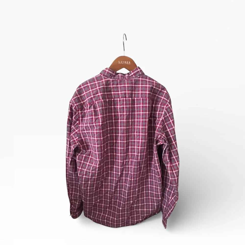 J. Crew Heritage Men’s‎ Plaid Button-Up Shirt Size Large Red Blue White